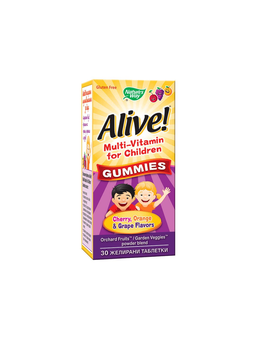 Alive! Multi-Vitamin for Children Gummies / Alive! Multivitamins for children, 30 gel tablets Nature's Way - Nutra Best Europe
