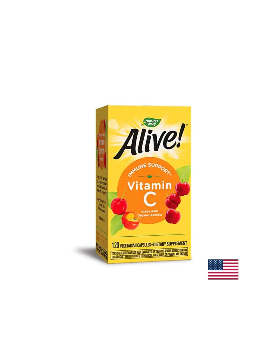 <tc>Alive</tc>! Vitamin C / <tc>Alive</tc>! Vitamin C (aus Acerola bio), 120 Kapseln Nature's Way
