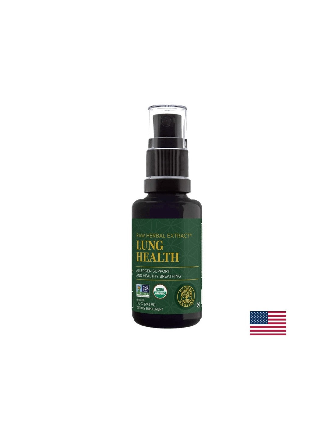 Lung Health / Herbal mixture for the respiratory system / Mouth spray, 29.6 ml Global Healing - Nutra Best Europe