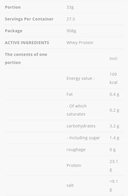 Molkeprotein - 908 Gramm