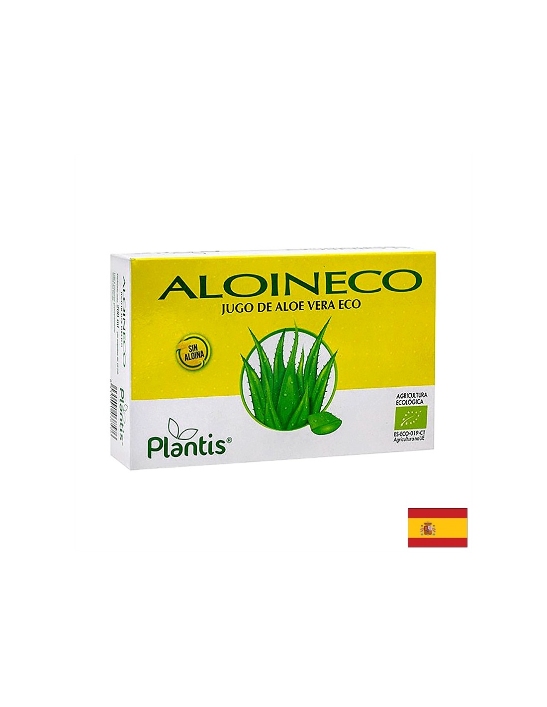 Bio -Aloe Vera -Saft (ohne Aloin) - Aloin Eco Zumo de Aloe Vera Eco / Sin Aloina / Plantis®, 20 Ampullen