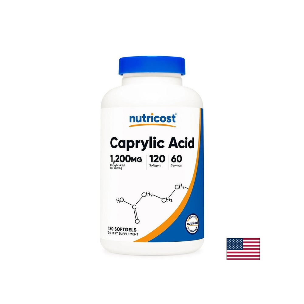 Antimikrobielle und antimykotische Eigenschaften - Caprylsäure, 600 mg x 120 Weichgelkapseln