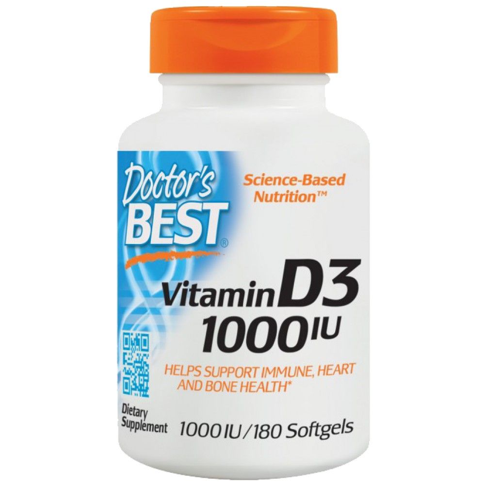 Beste Vitamin D3 1000 IU - 180 Gelkapseln