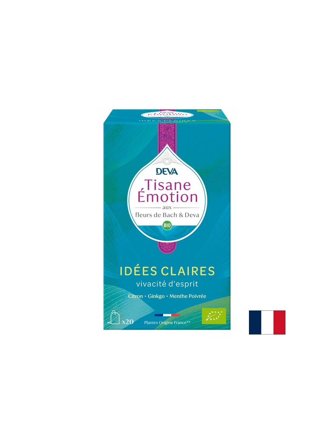 Kräutertee "Konzentration" (mit Blumenelixieren nach Dr. Bachs Methode), 20 Filtertaschen