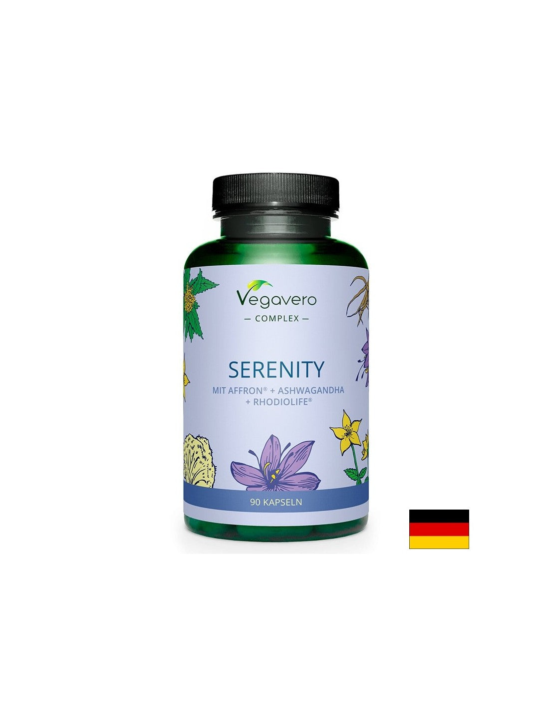 Kräuter -Antistressformel mit Safran + Ashwagandha und Golden Wurzel, 90 Kapseln