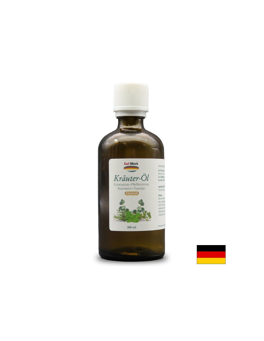 Münz-, Eukalyptus-, Rosmarin- und Thymianöle - mit schmerzlösender und antibakterieller Wirkung, 100 ml