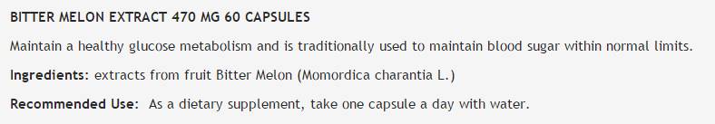 Bitterer Melonenextrakt 470 mg - 60 Kapseln