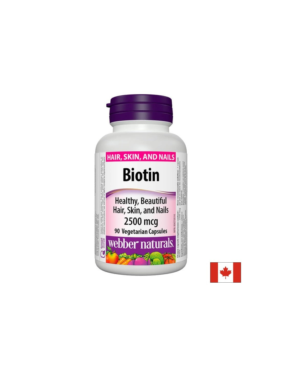 Biotin / Biotin, 2500 µg, 90 Kapseln <tc>Webber Naturals</tc>