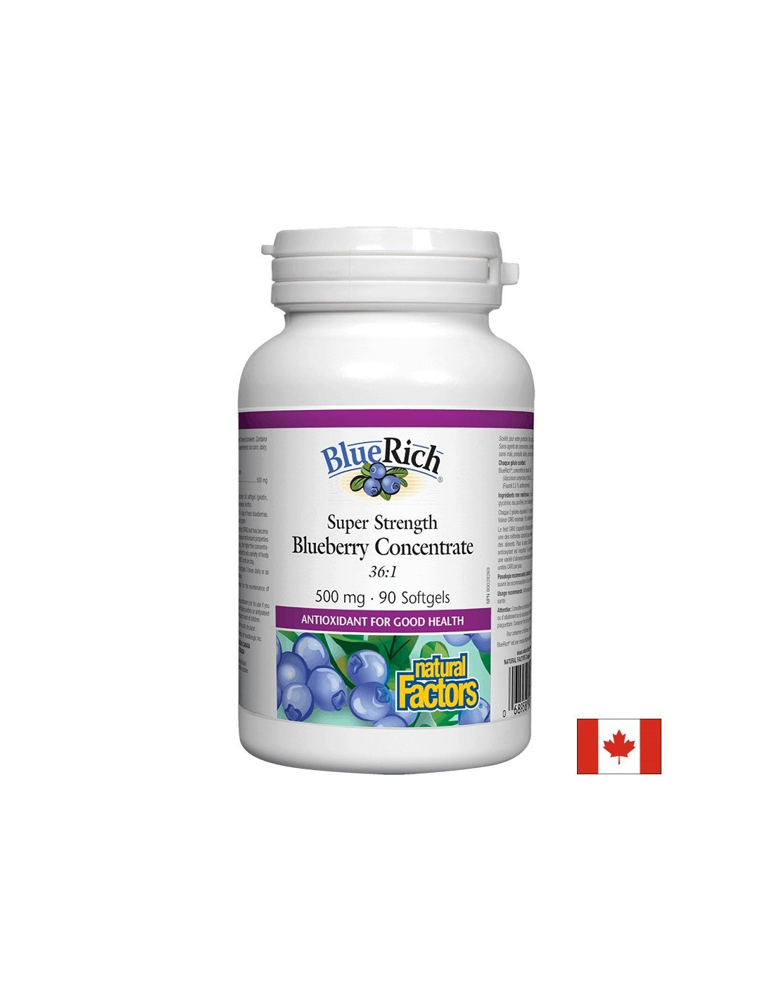 Superstärke Blaubeerkonzentrat 36: 1 500 mg - 90 Gelkapseln