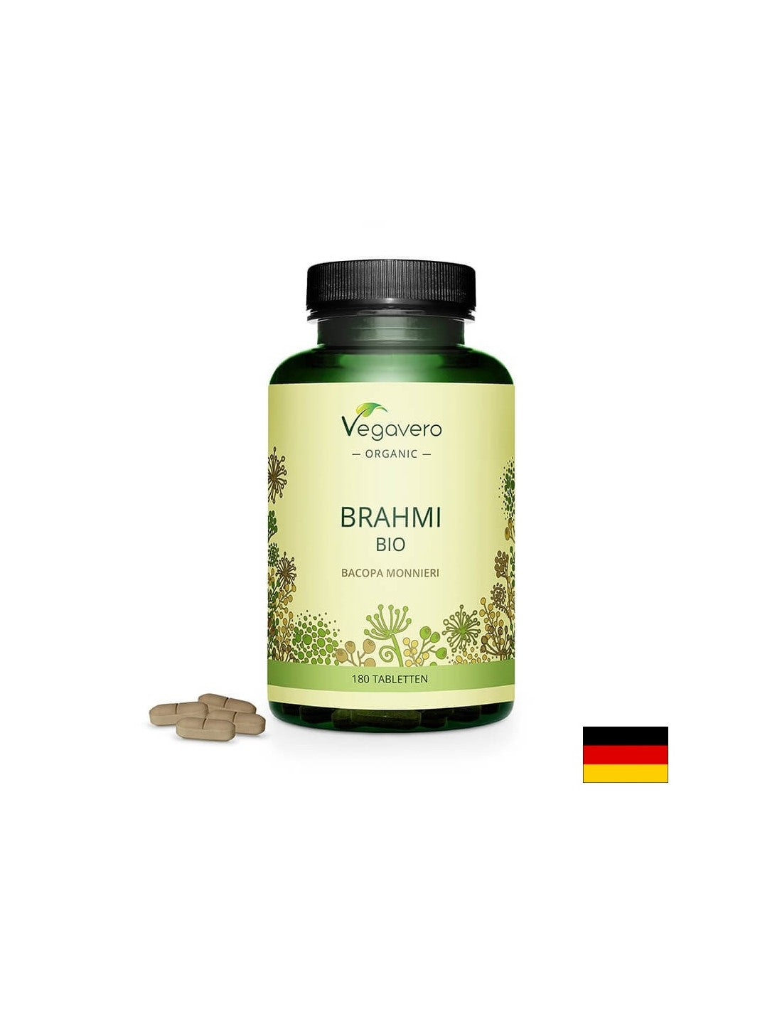 Brahmi BIO – Bacopa Monieri BIO - Brahmi – Bacopa Monieri, 180 Tabletten <tc>Vegavero</tc>