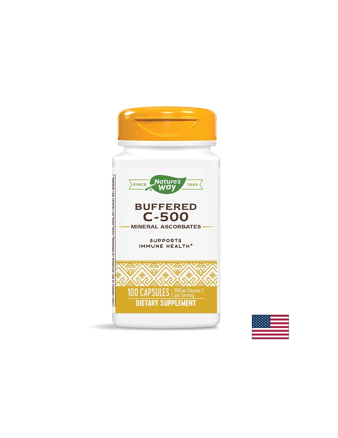 Gepufferter Vitamin C 500 mg - 100 Kapseln