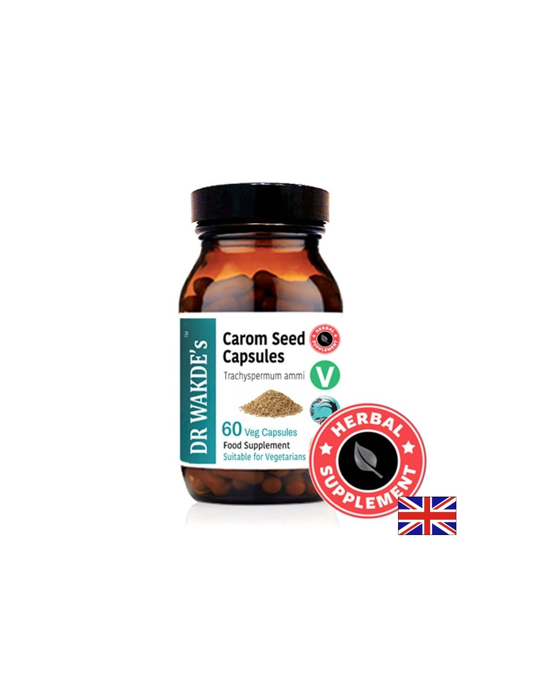 Karomsamen - für Blähungen, Koliken, Blähungen und Durchfall, 60 Kapseln