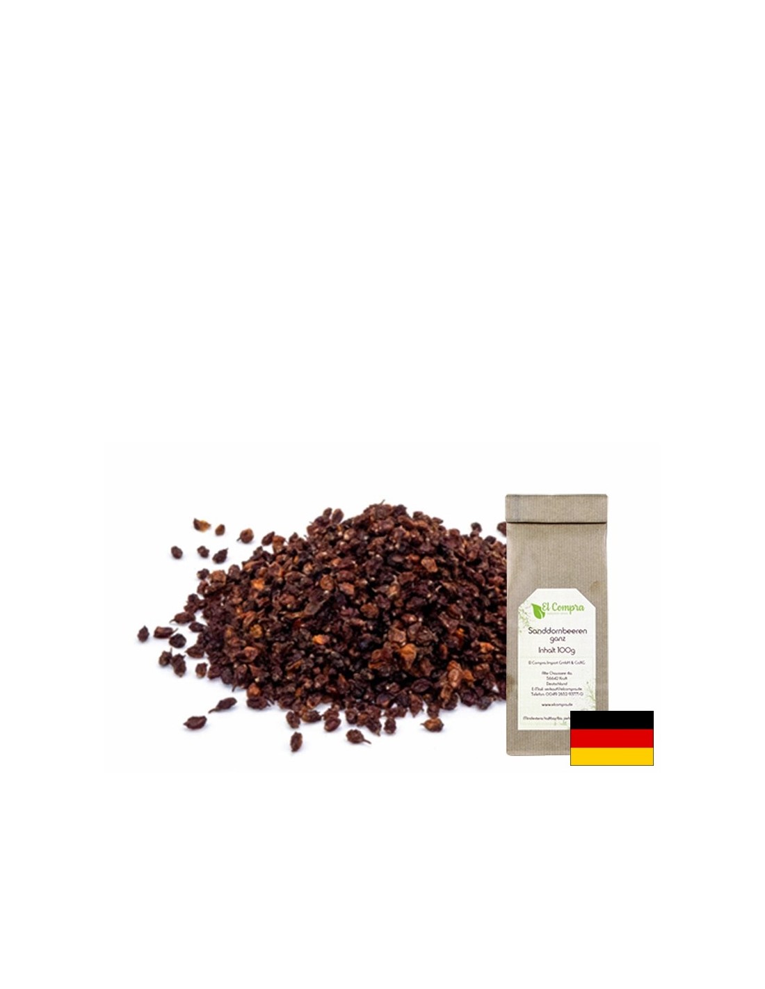 Ganze Früchte aus Seebuckel (Oblepiha), 100 g