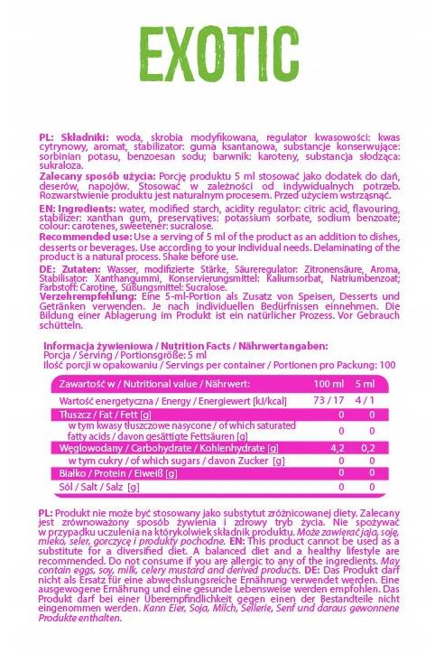 Sirup Zero Kalorie | Exotisch - 500 ml