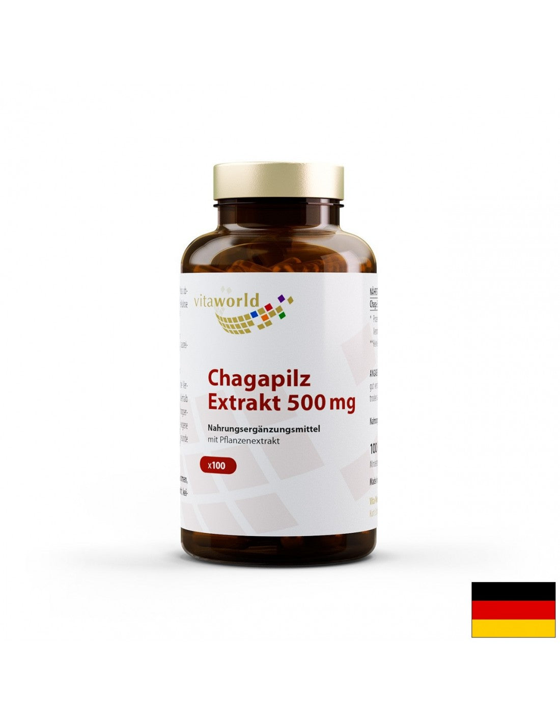 Chagapilz Extrakt / Chaga 500 mg, 100 Kapseln