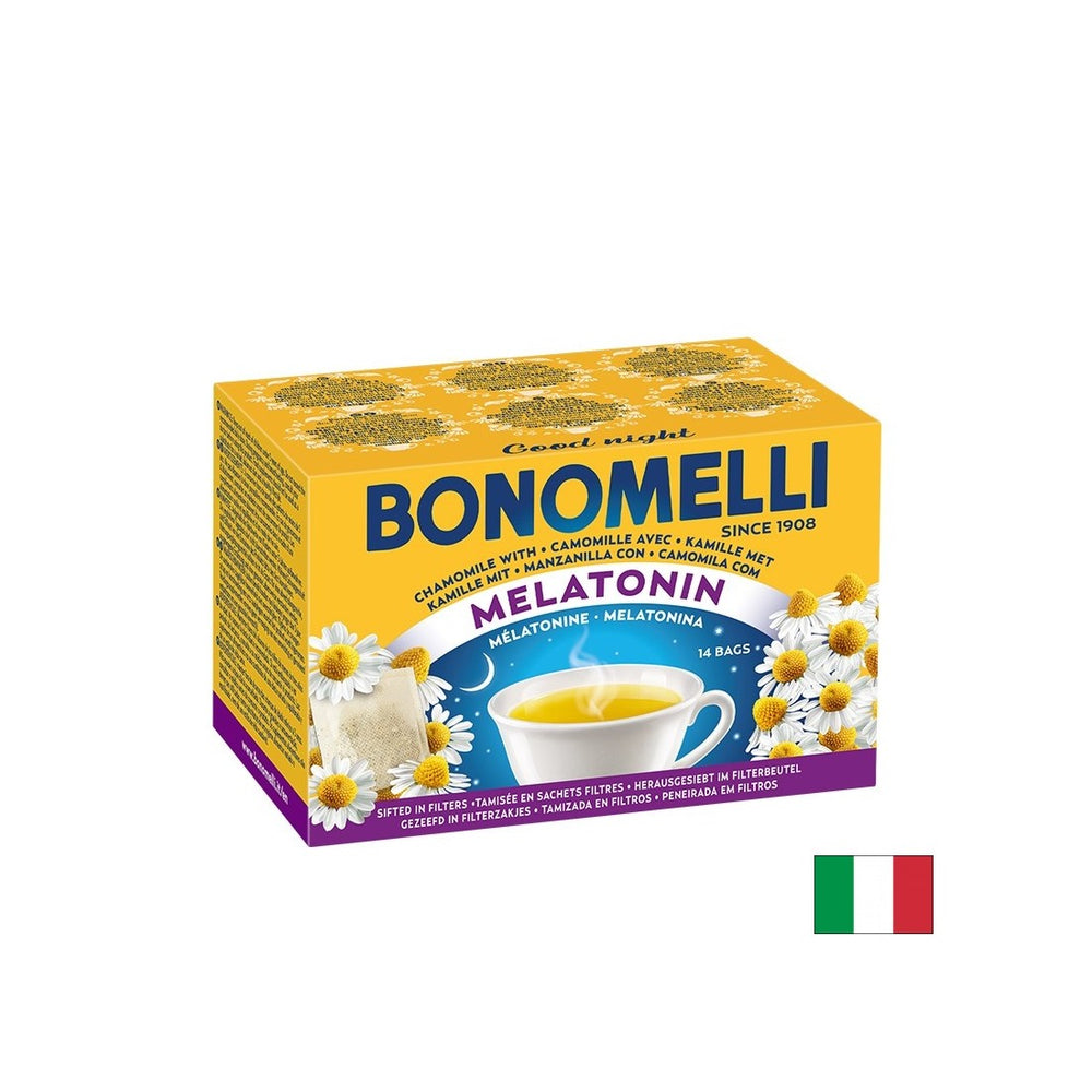 Kamille -Tee, Melatonin und Magnesium - Friedliche Schlaf- und Stresskontrolle, 14 Filterbeutel