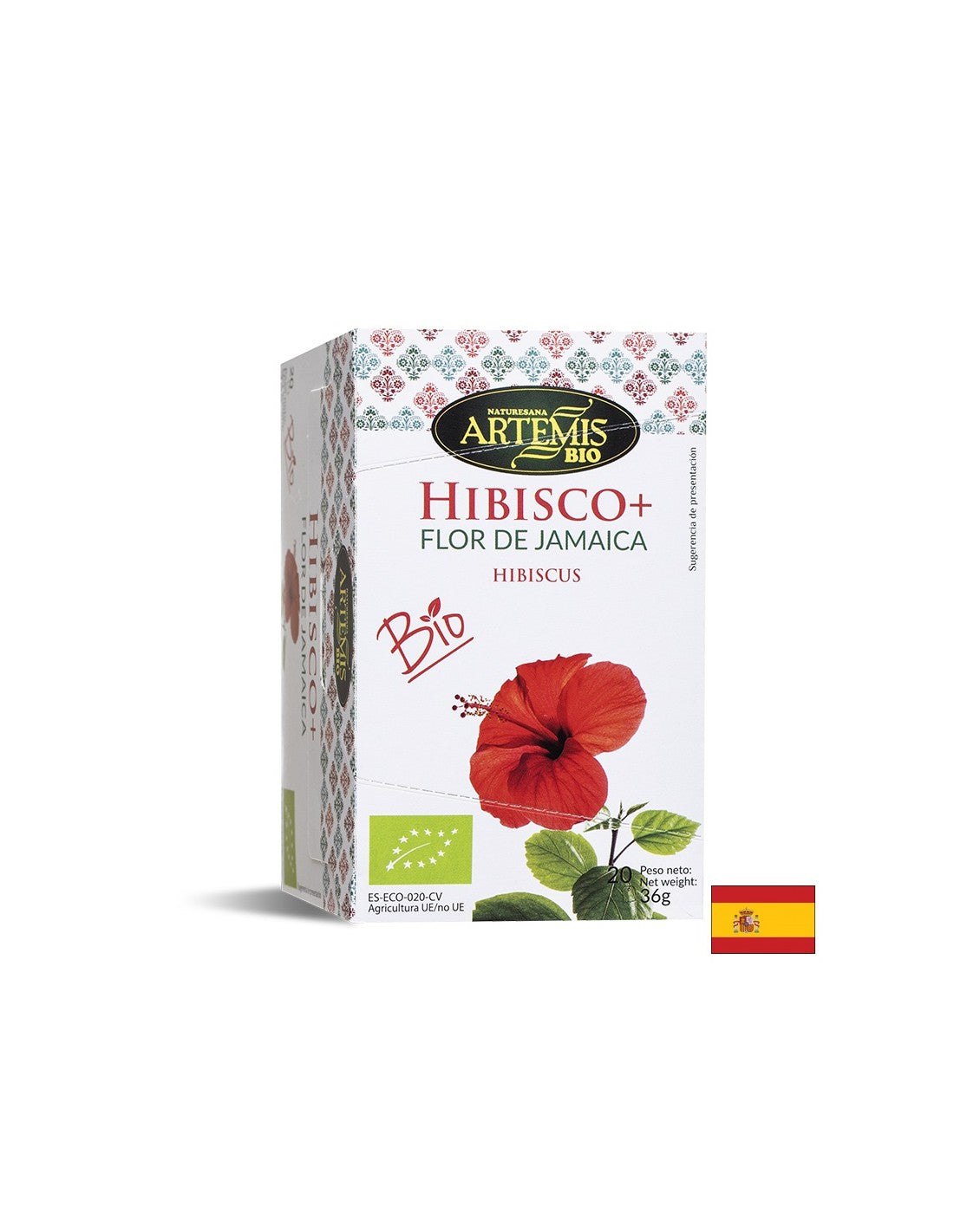 Jamaikanischer Hibiscus -Tee mit Zimt, Minze, Ingwer, Lakritzbio, 20 Filtertaschen
