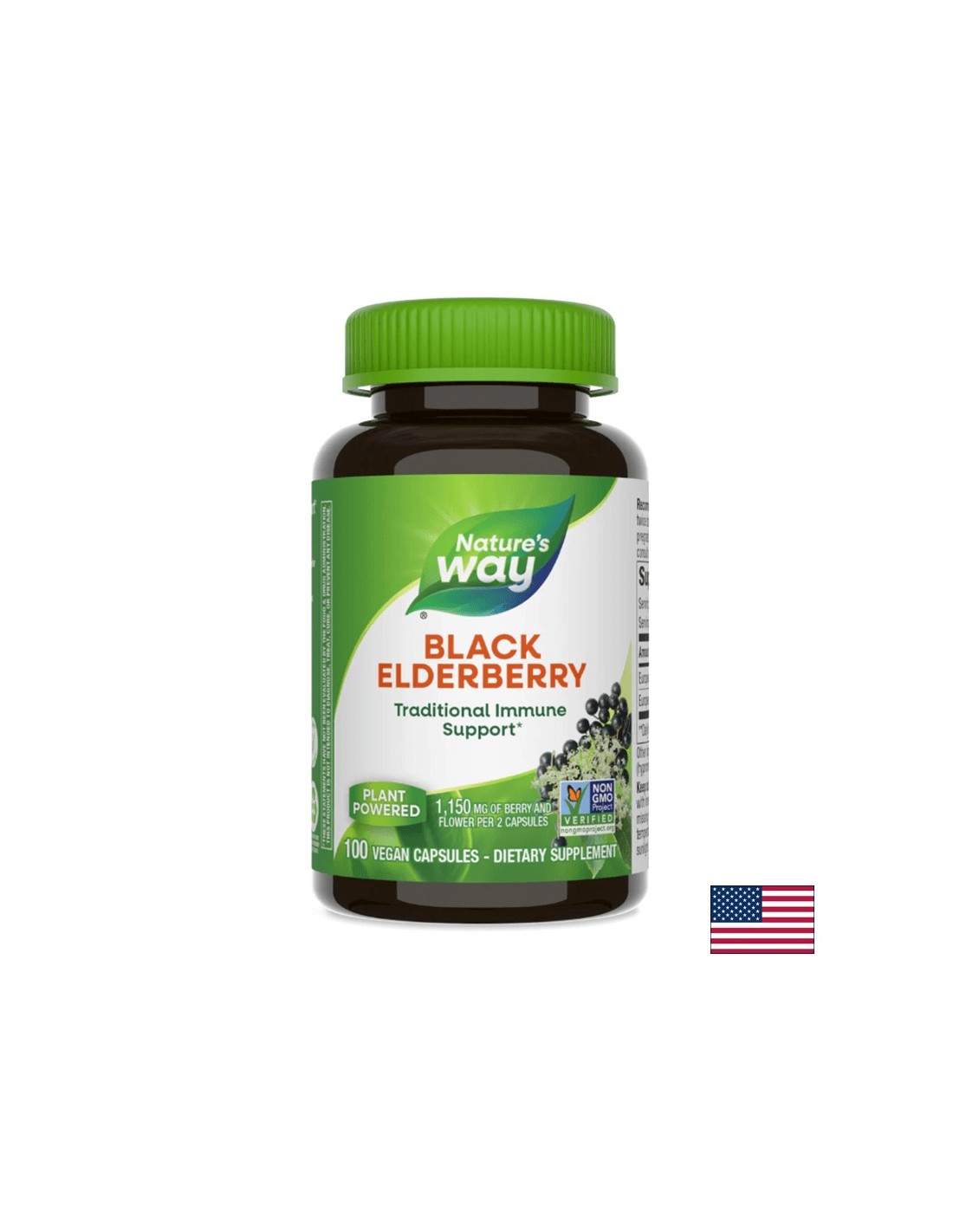 Schwarze Elderberry 575 mg - 100 Kapseln