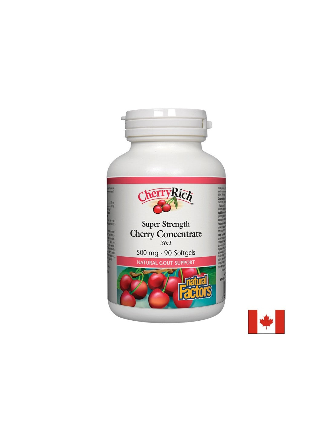 Bei Gicht - Kirsch-Superkonzentrat - CherryRich™ 500 mg, 90 Weichkapseln <tc>Natural Factors</tc>