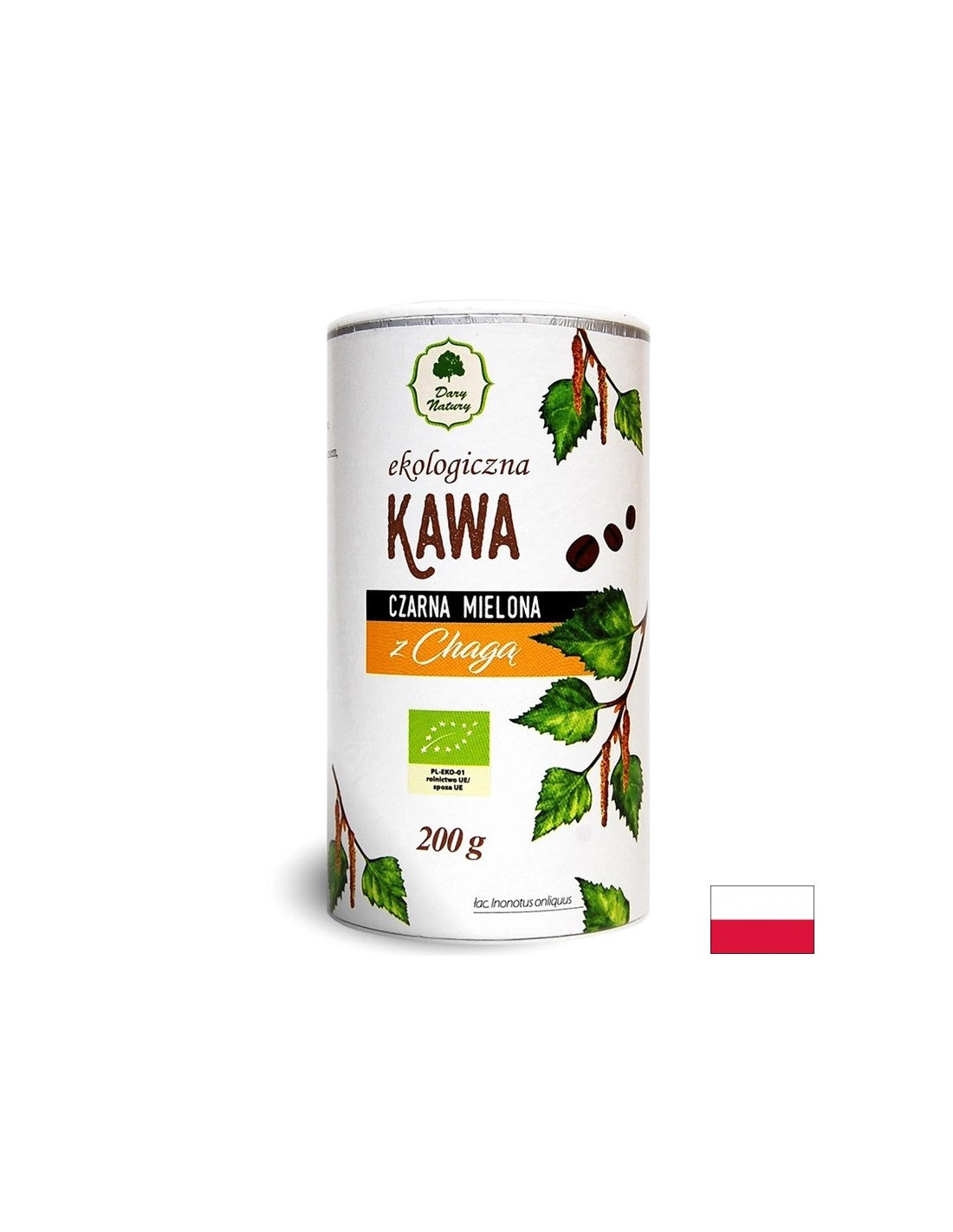 Schwarzer Kaffee mit Chaga Bio, 200 g