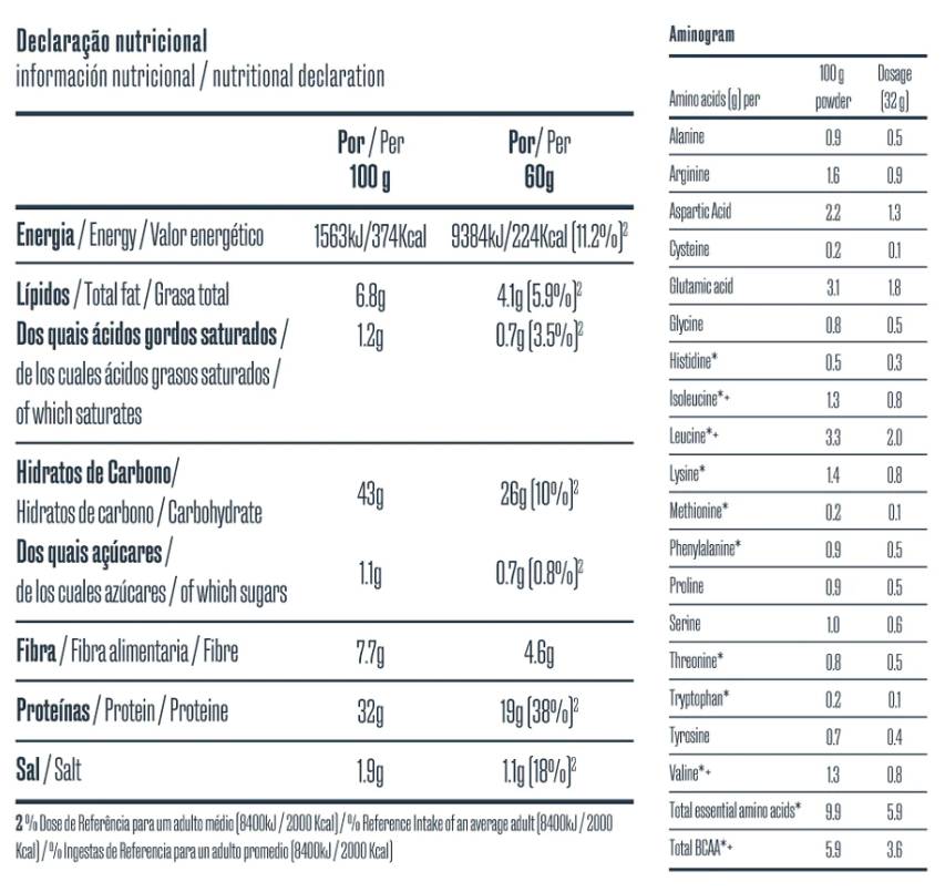Sofortiger Flockenhafer mit Pflanzenprotein 300 Gramm
