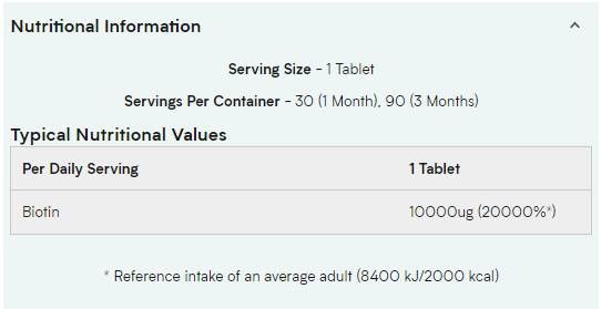 Biotin - 90 Tabletten