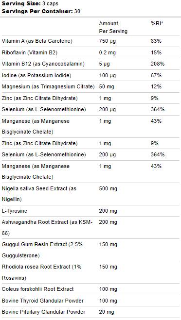 Schilddrüsenunterstützung | mit Ashwagandha & Guggul - 90 Kapseln