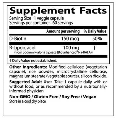 Beste r-liponsäure / stabilisierte Na-r-ala 100 mg-60 Kapseln