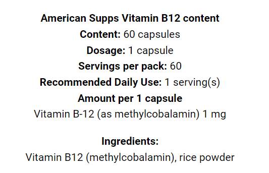 Methylvitamin B12 1000 mcg - 60 Kapseln