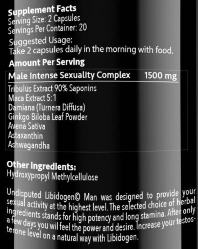 Libidogener Mann | mit Maca & Damiana - 40 Kapseln