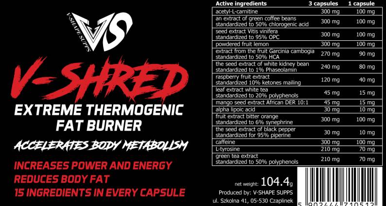 V-Shed | Extreme thermogene Fettbrenner 150 Kapseln