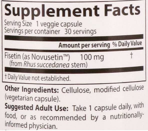 Fisetin 100 mg - 30 Kapseln