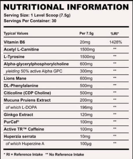 Vorfokus+ | mit Stimulanzien und Nootropika - 225 Gramm