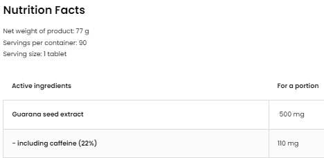 Guarana 90 Tabletten