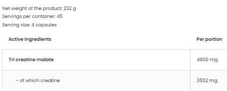 Tri Kreatin Malat / TCM 1200 mg - 180 Kapseln