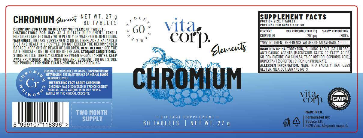 Chrom Picolinat 200 MCG - 60 Tabletten