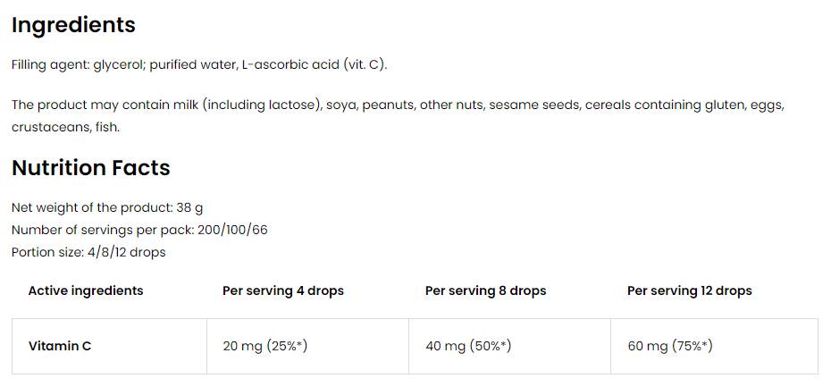 Vitamin C Tropfen | Für Kinder 30 ml