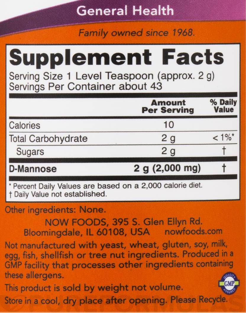 D -Mannose -Pulver - 85 Gramm