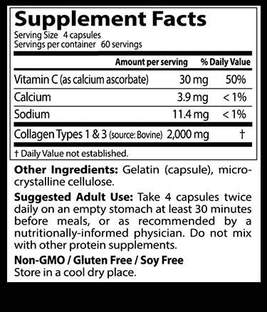 Beste Kollagen Typen 1 & 3 /500 mg - 240 Kapseln