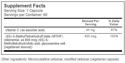 Bester vollständig aktiver Folsäure 400 mcg - 90 Kapseln