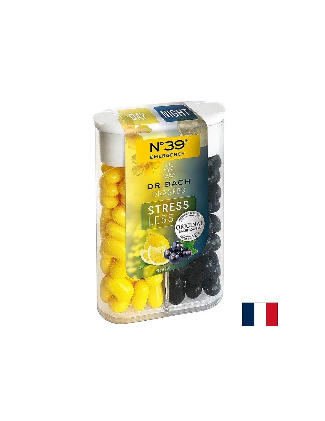 Entspannung des Geistes während des Tages und friedlichen Schlafes in der Nacht - Dr. Bachs Blütenessenzen Nr. 39, Dragee mit Zitronen- und Schwarzjüngungsgeschmack