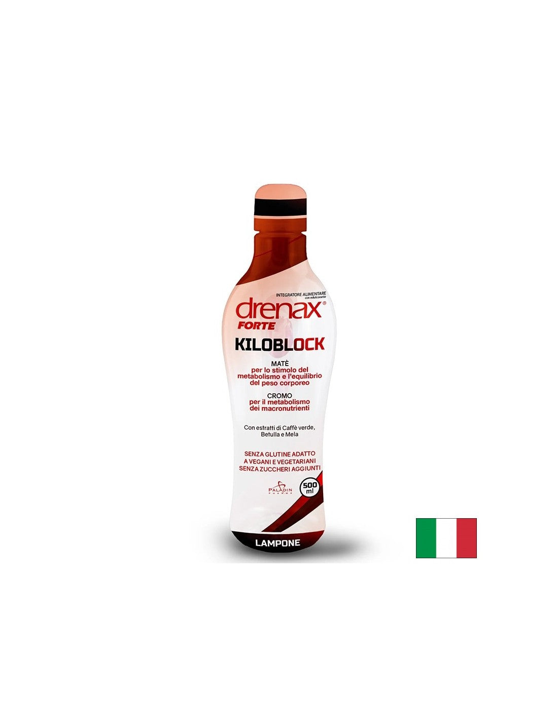 Gewichtsverlust und Fettverbrennungsformel - DRENAX - DRENAX® Forte mit Yerba Mate, Green Coffee und Chrom, 500 ml, 20 Dosen