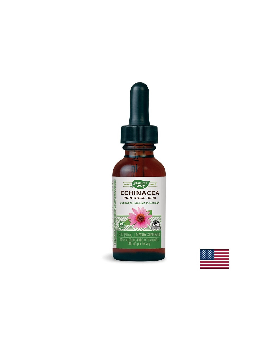 Echinacea - Tinktur - Immunität und Atmungssystem, 30 ml (ohne Alkohol)