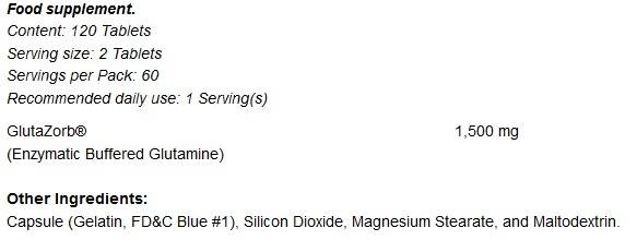 Gluta Zorb Glutamin - 120 Kapseln
