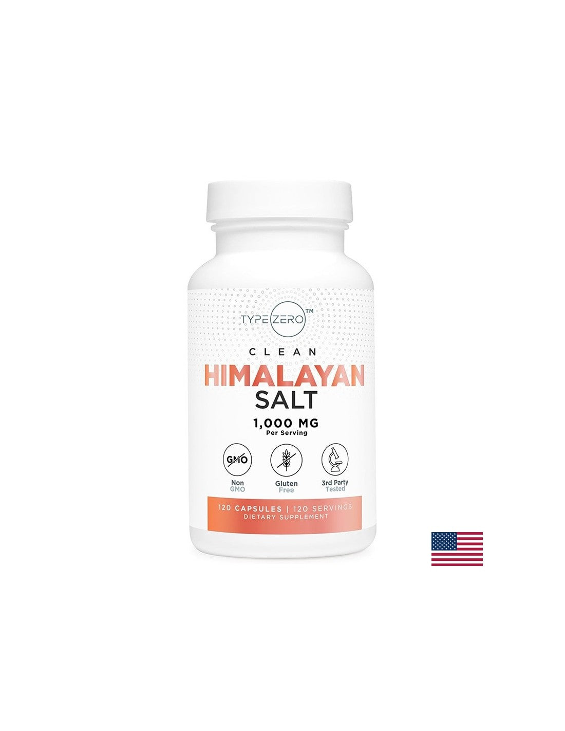Elektrolytbalance - Natrium (Himalayan rosa Steinsalz) Typzero ™, 320 mg