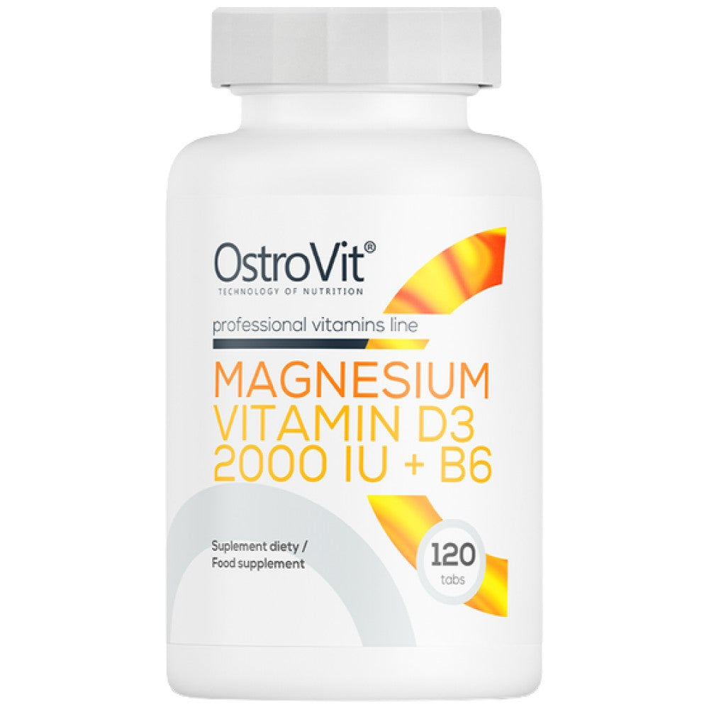 Magnesium + Vitamin D3 2000 IU + B6 120 Tabletten