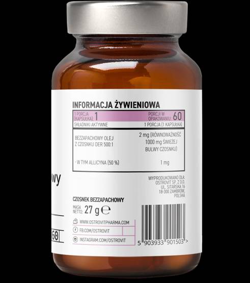 Geruchsloser Knoblauch 1000 mg 60 Gelkapseln