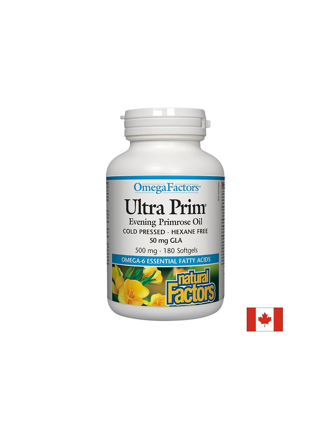 Ultra Prim Evening Primrose Oil 500 mg - 180 Gel capsules - Nutra Best Europe