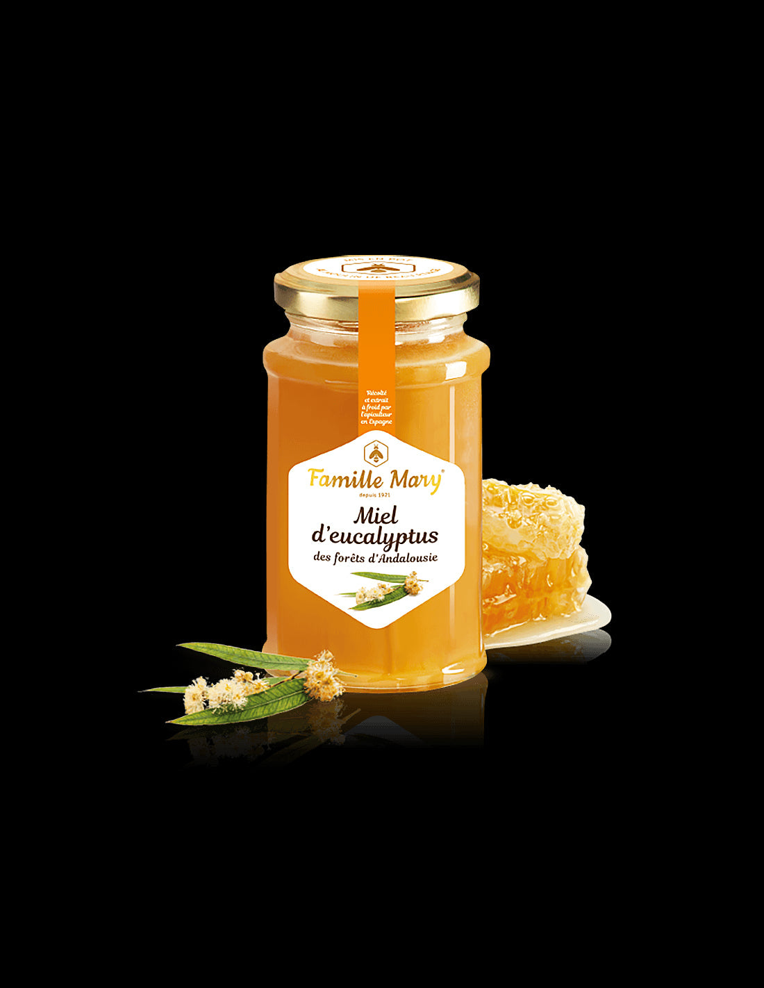 Miel d' eucalyptus / Honey from eucalyptus flowers, 360 g Famille Mary - Nutra Best Europe