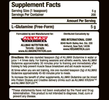 Glutamin - 1000 Gramm